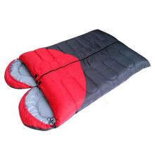 Sac de couchage pour couple Sac de couchage en coton rouge et noir